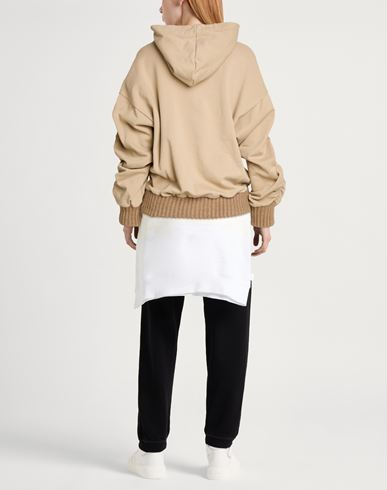 Woman Sweatshirt Sand Size XS Cotton, Elastane