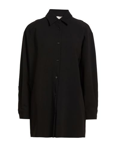 Crème Woman Shirt Black Size 4 Polyester, Viscose, Elastane