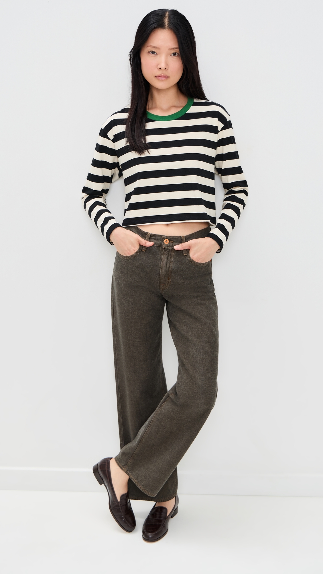 Cricket Striped Tee Black/Ivory