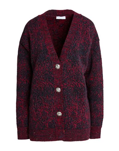 Woman Cardigan Garnet Size L Organic cotton, Polyamide, Elastane