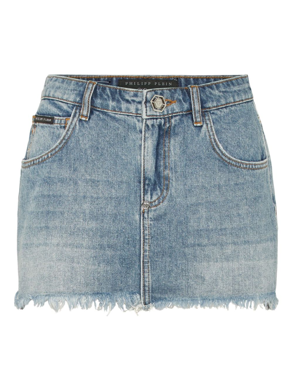 Philipp Plein fitted denim skirt - Blue