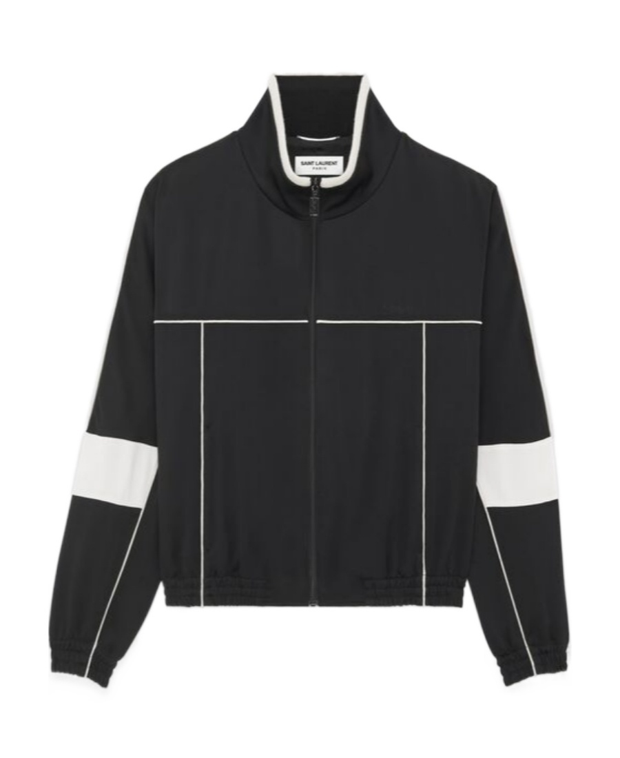 Saint laurent teddy jacket in satin crepe