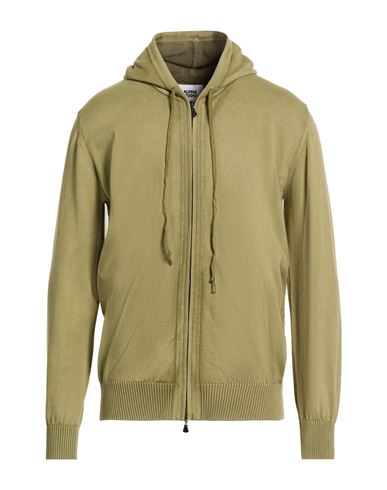 Man Cardigan Military green Size 40 Cotton