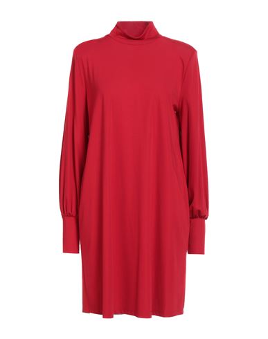 Crochè Woman Mini dress Red Size S Viscose, Polyamide, Elastane