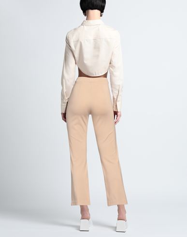 Woman Pants Sand Size 2 Viscose, Polyamide, Elastane