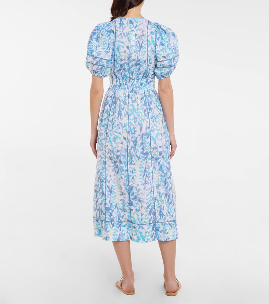 Reine floral cotton midi dress