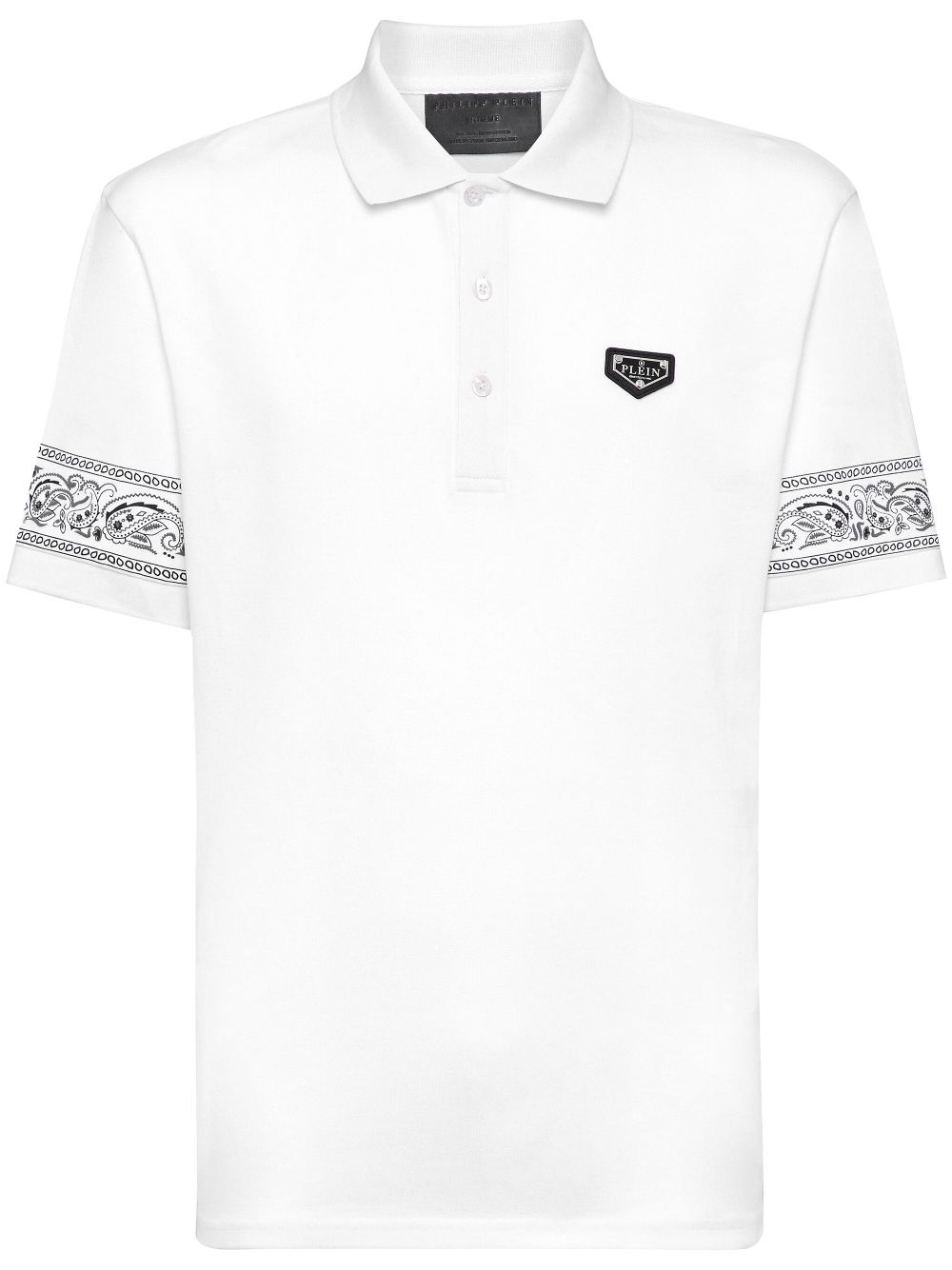 Paisley Gothic Plein polo shirt - Black