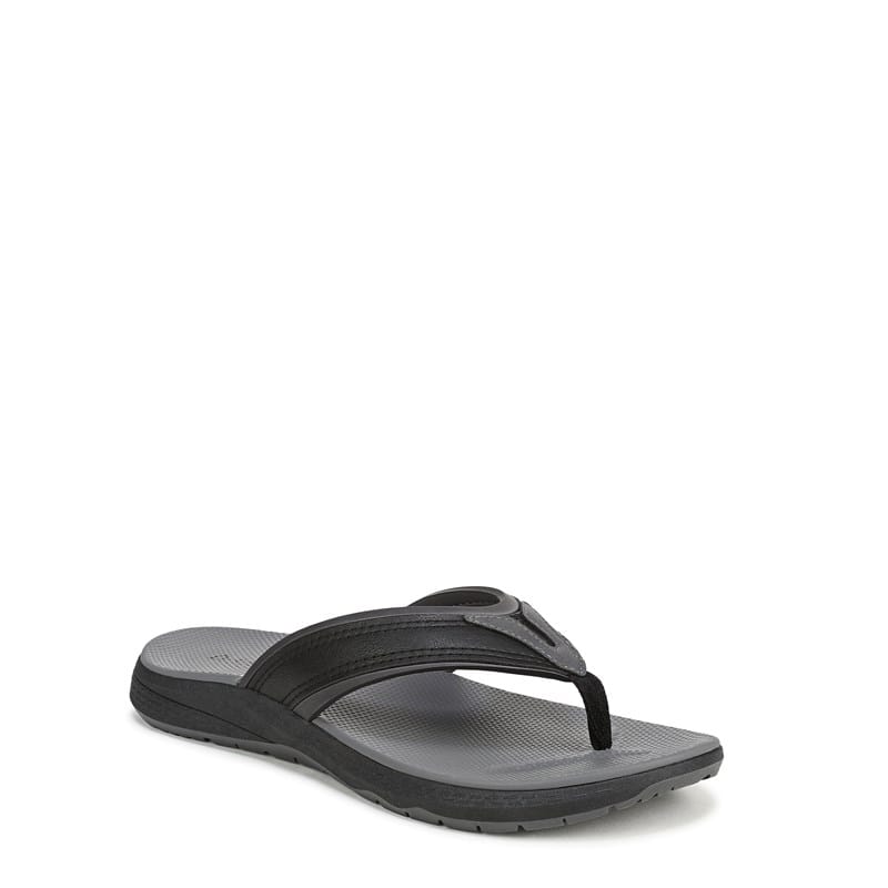Men's Donnar 2.0 Thong Sandals (Black Faux Leather)