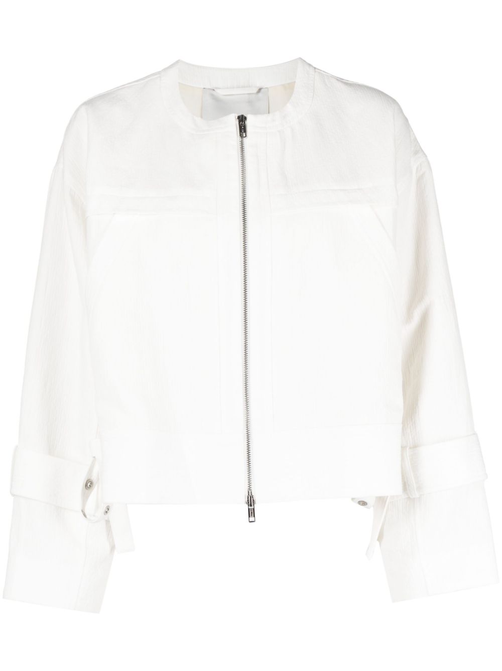 Boxy cotton-linen utility jacket - Green