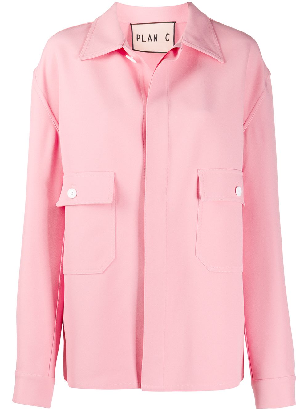 Oversized shirt jacket - Pink