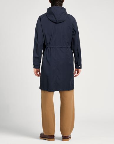Man Overcoat & Trench Coat Navy Size 40 Polyester, Cotton