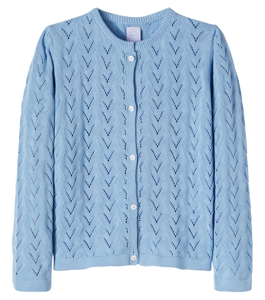 Openwork cotton cardigan