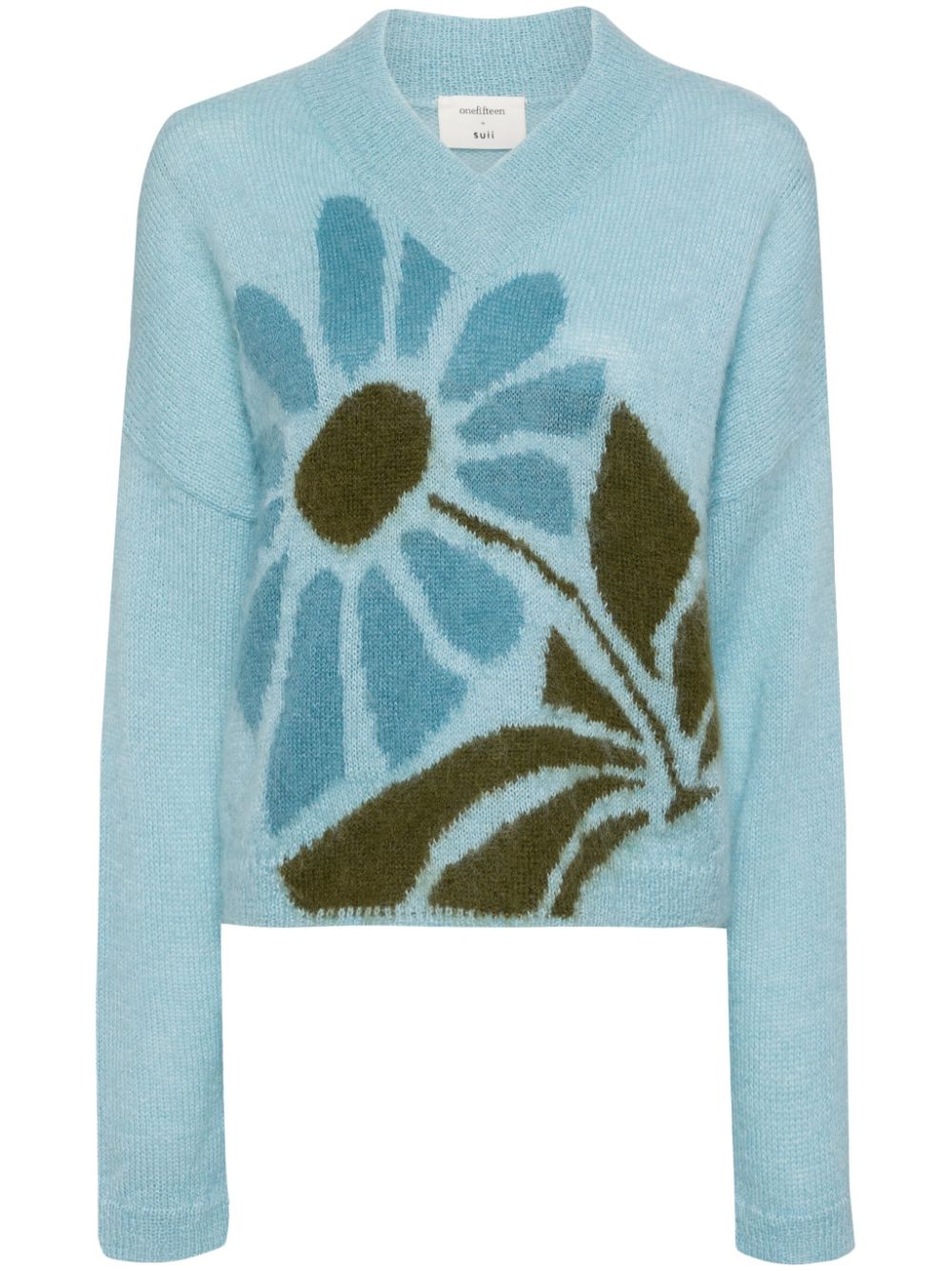 XSuii patterned jumper - Blue
