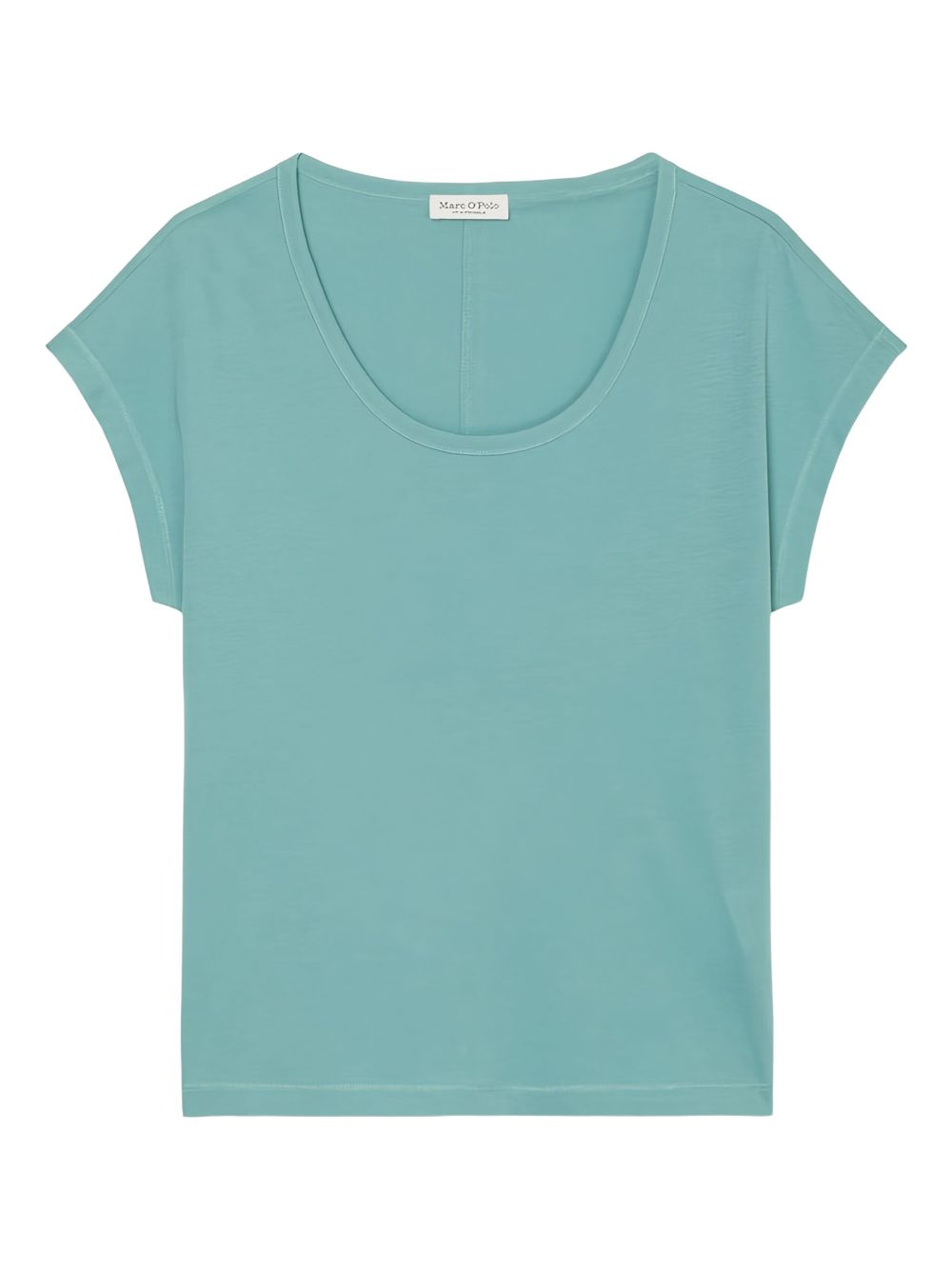 Scoop-neck short-sleeve T-shirt - Yellow