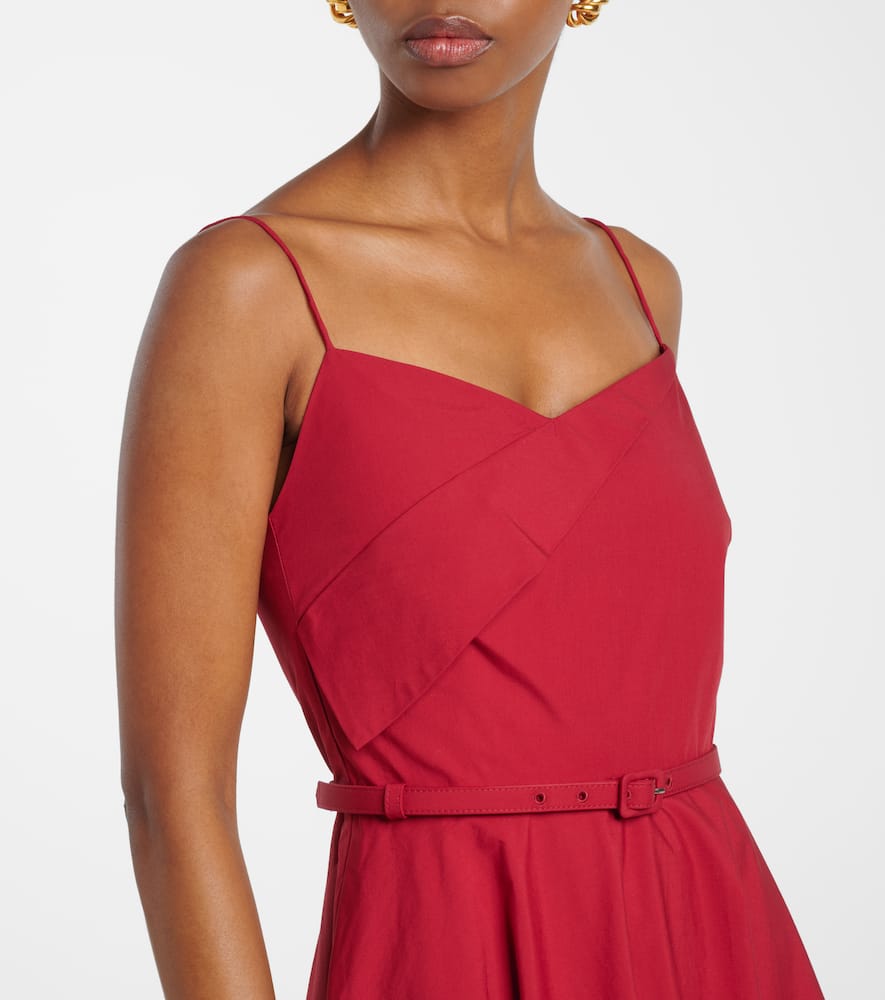 Cotton poplin midi dress