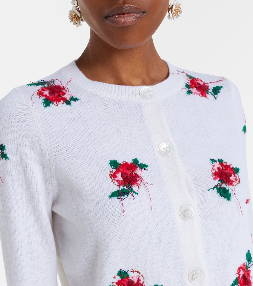 Floral wool cardigan