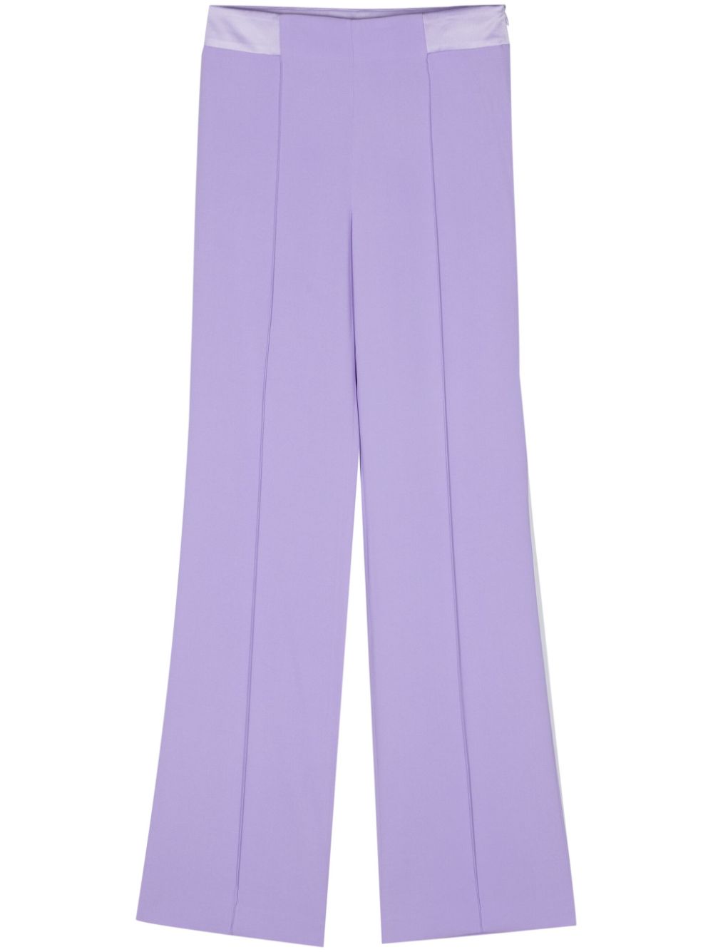 Straight-leg crepe trousers - Purple