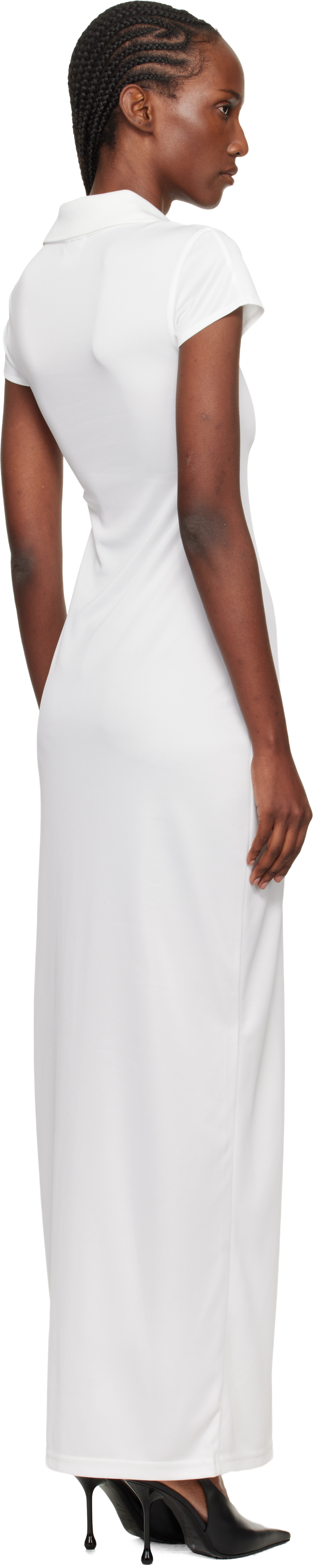White Sports Polo Maxi Dress