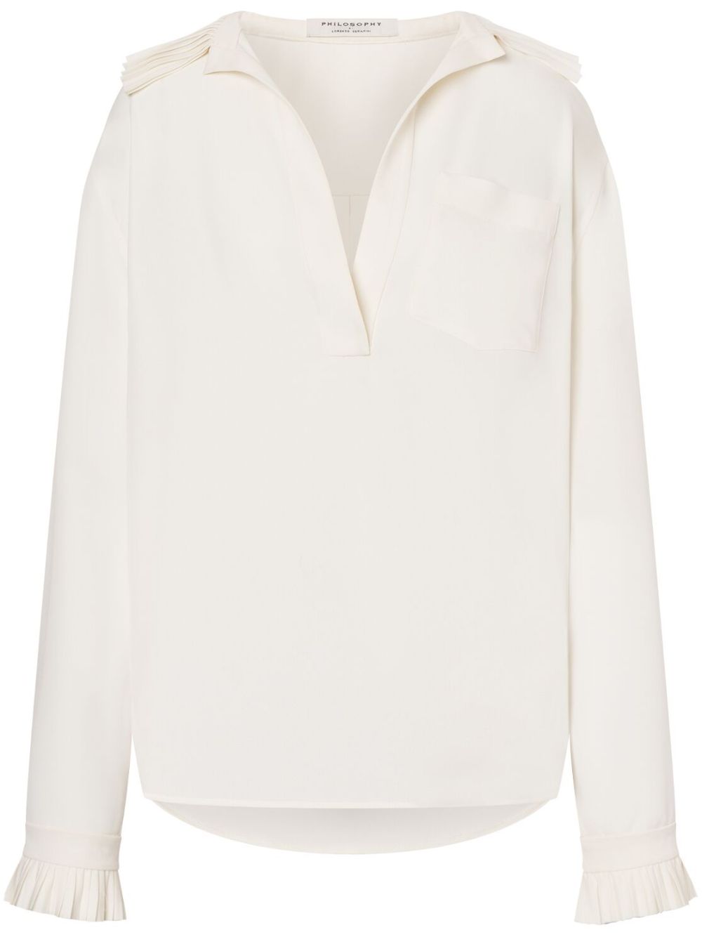 V-neck shirt - White