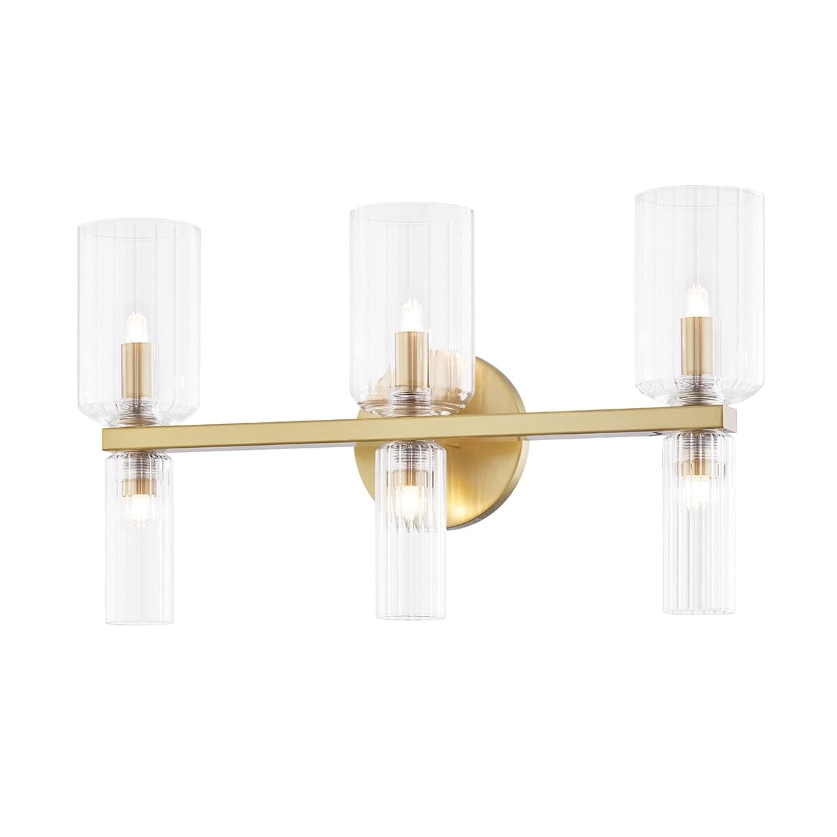 Mitzi Tabitha 3-Light Bathroom Vanity Light in Aged Bra