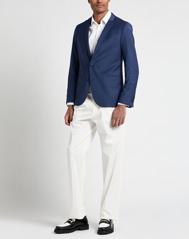 Drykorn Man Blazer Slate blue Size 40 Polyester, Wool, Elastane