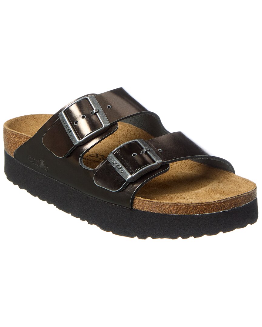 Papillo Narrow Leather Platform Sandal