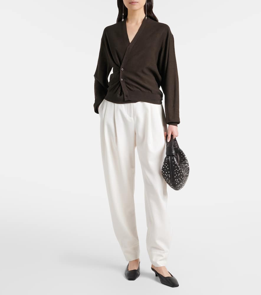 Twisted wool-blend cardigan