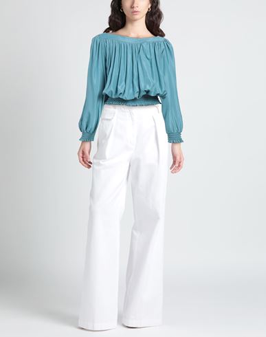 Woman Top Pastel blue Size 6 Acetate, Silk