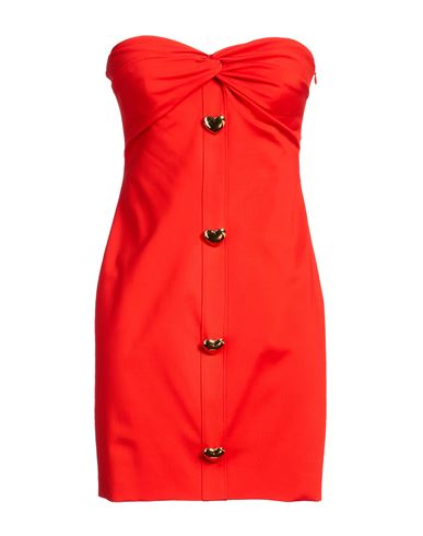 Woman Mini dress Tomato red Size 12 Viscose, Polyamide, Elastane