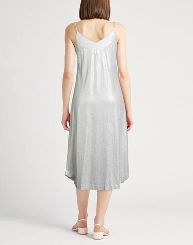 Woman Midi dress Light grey Size 1 Linen, Elastane