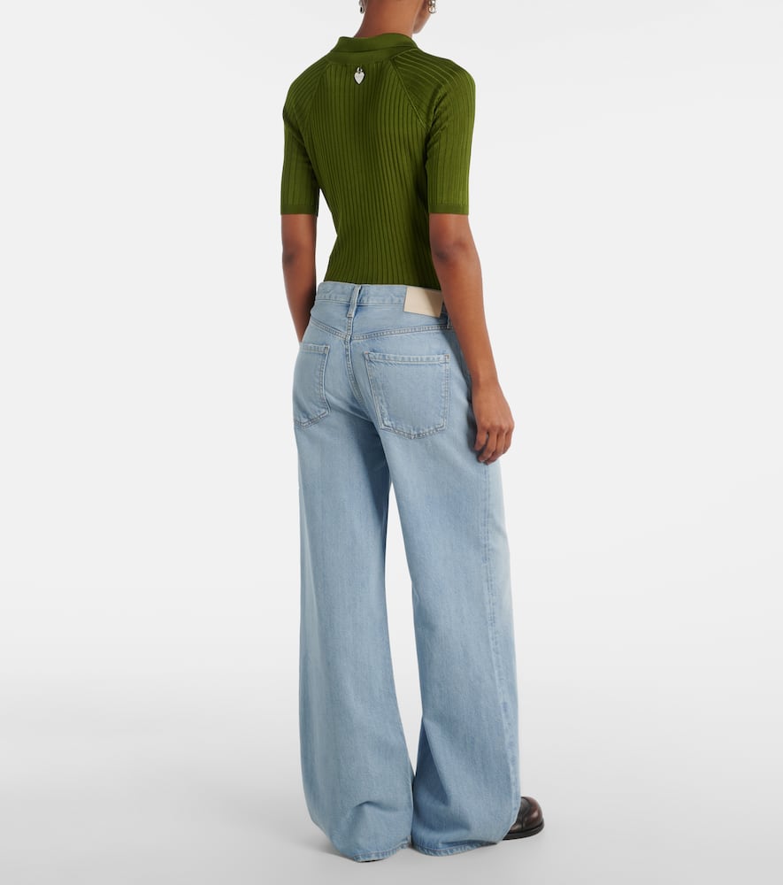 Paloma mid-rise wide-leg jeans