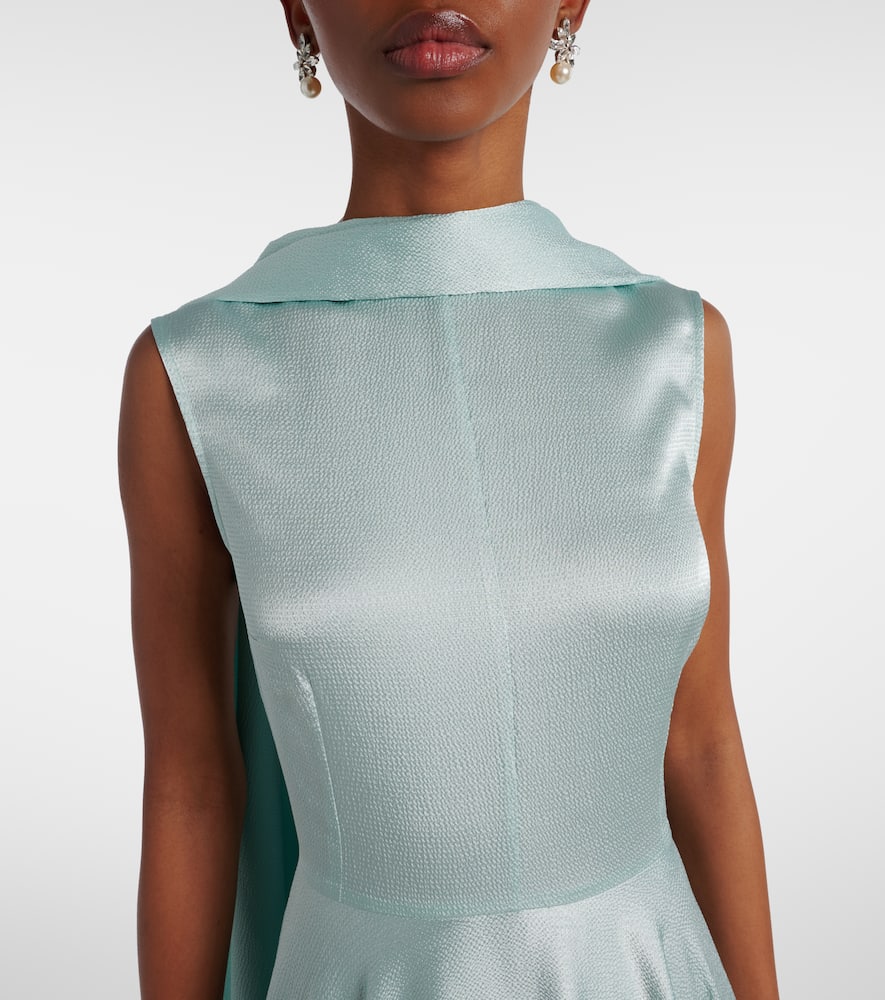 Solace London Emelia scarf-detail satin gown