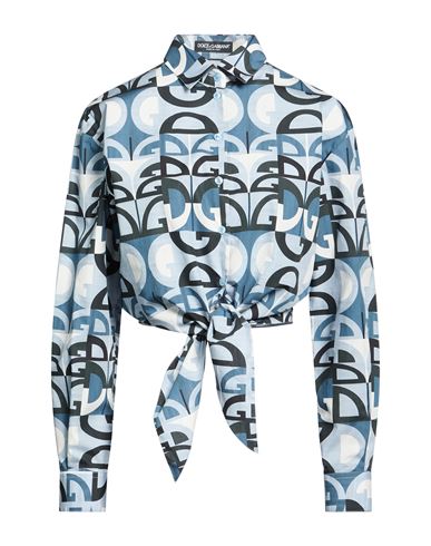 Woman Shirt Sky blue Size 10 Cotton