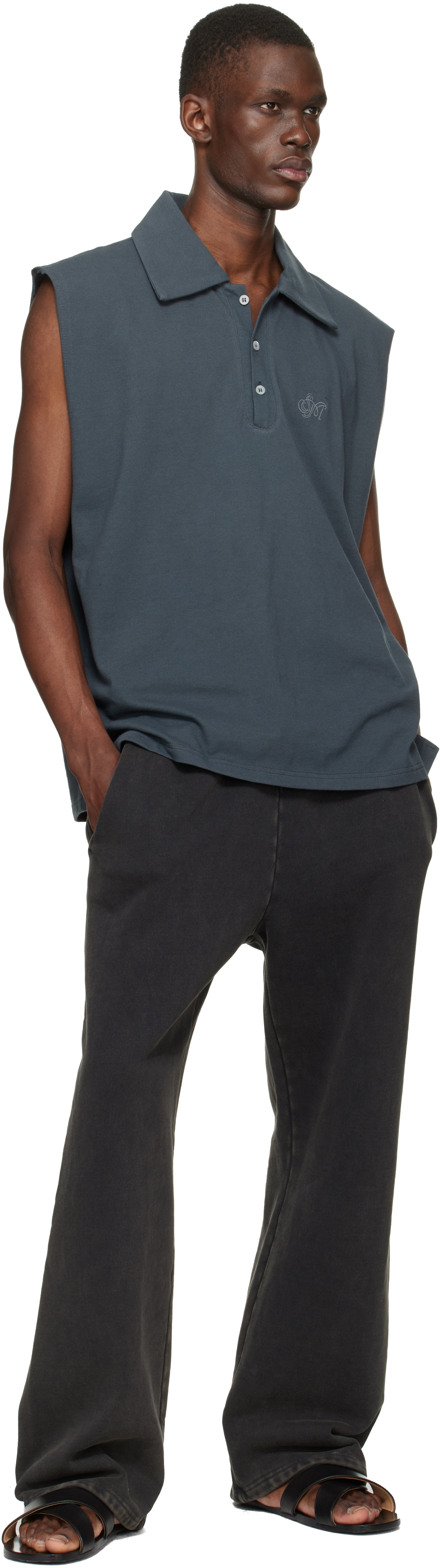 Gray Sailor Vest Polo
