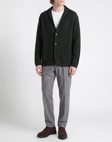 Man Blazer Dark green Size L Acrylic, Virgin Wool