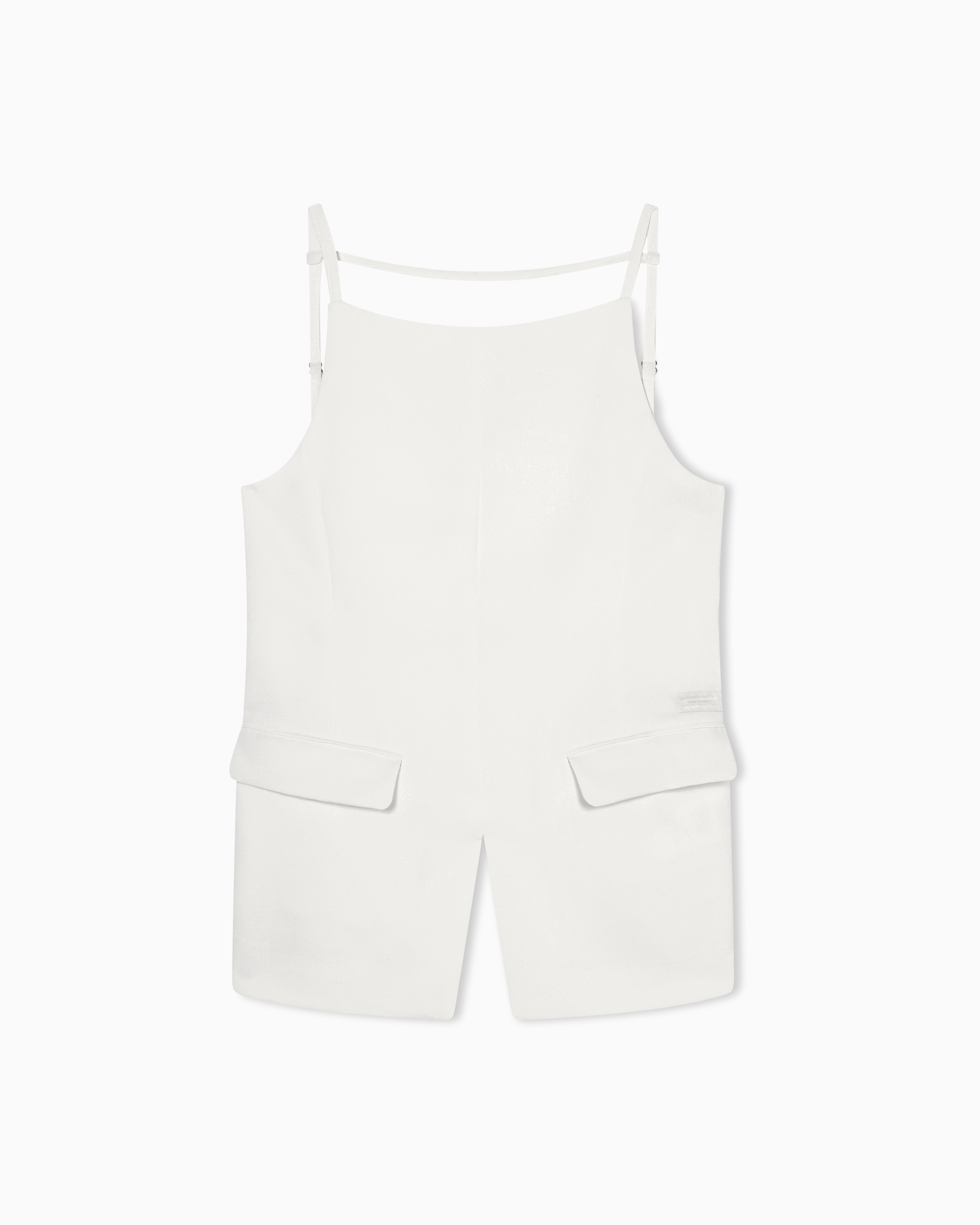 Crepe vest with open back