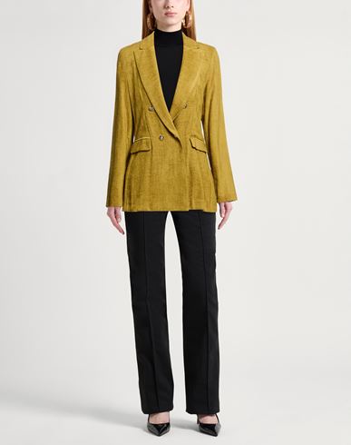Woman Blazer Sage green Size 4 Viscose, Cotton, Polyamide