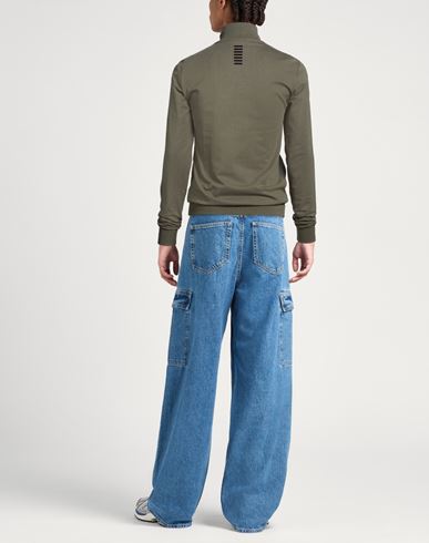 Man Sweatshirt Sage green Size XL Cotton, Elastane
