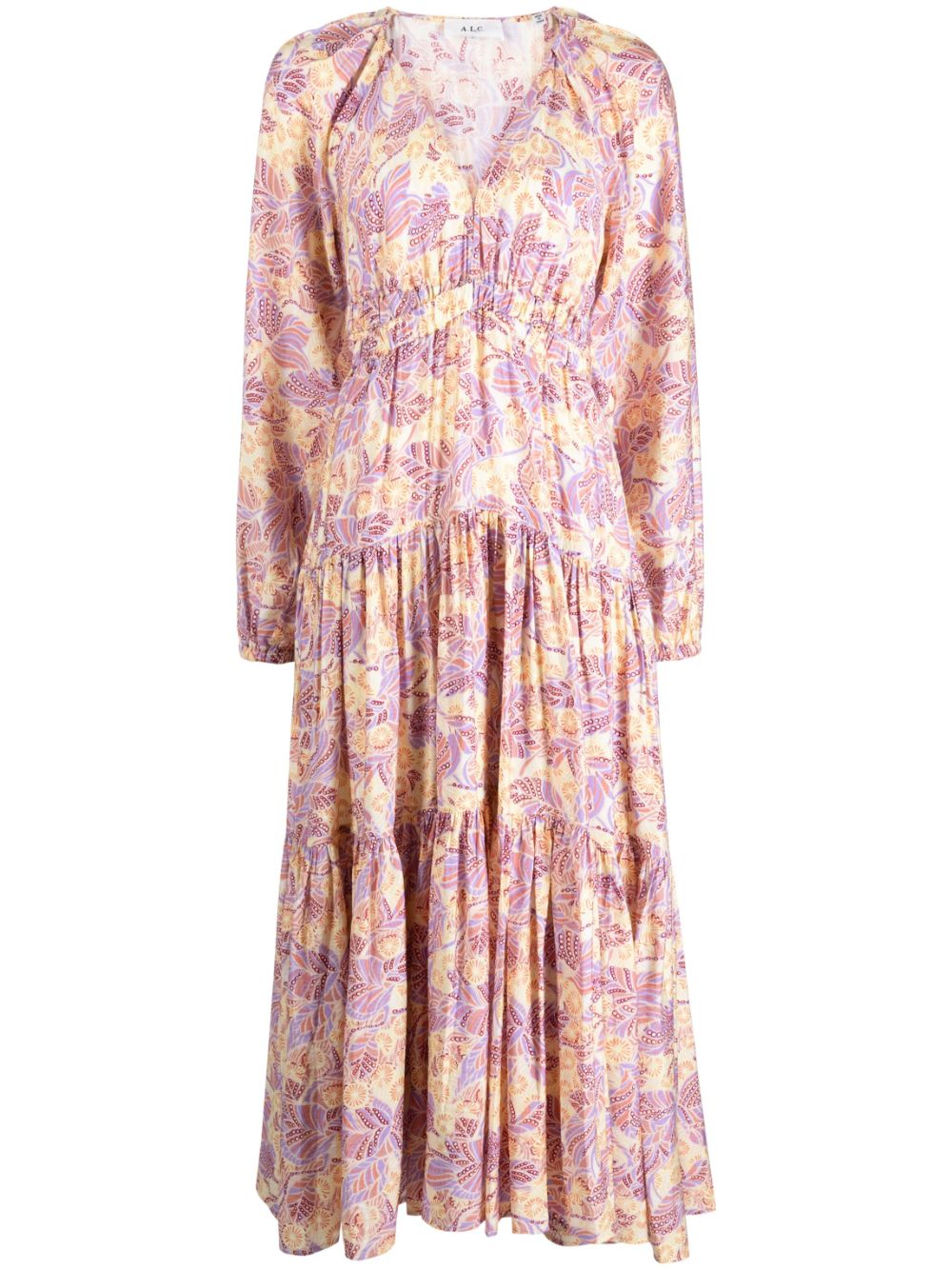 Iman floral-print ruffled dress - Multicolour