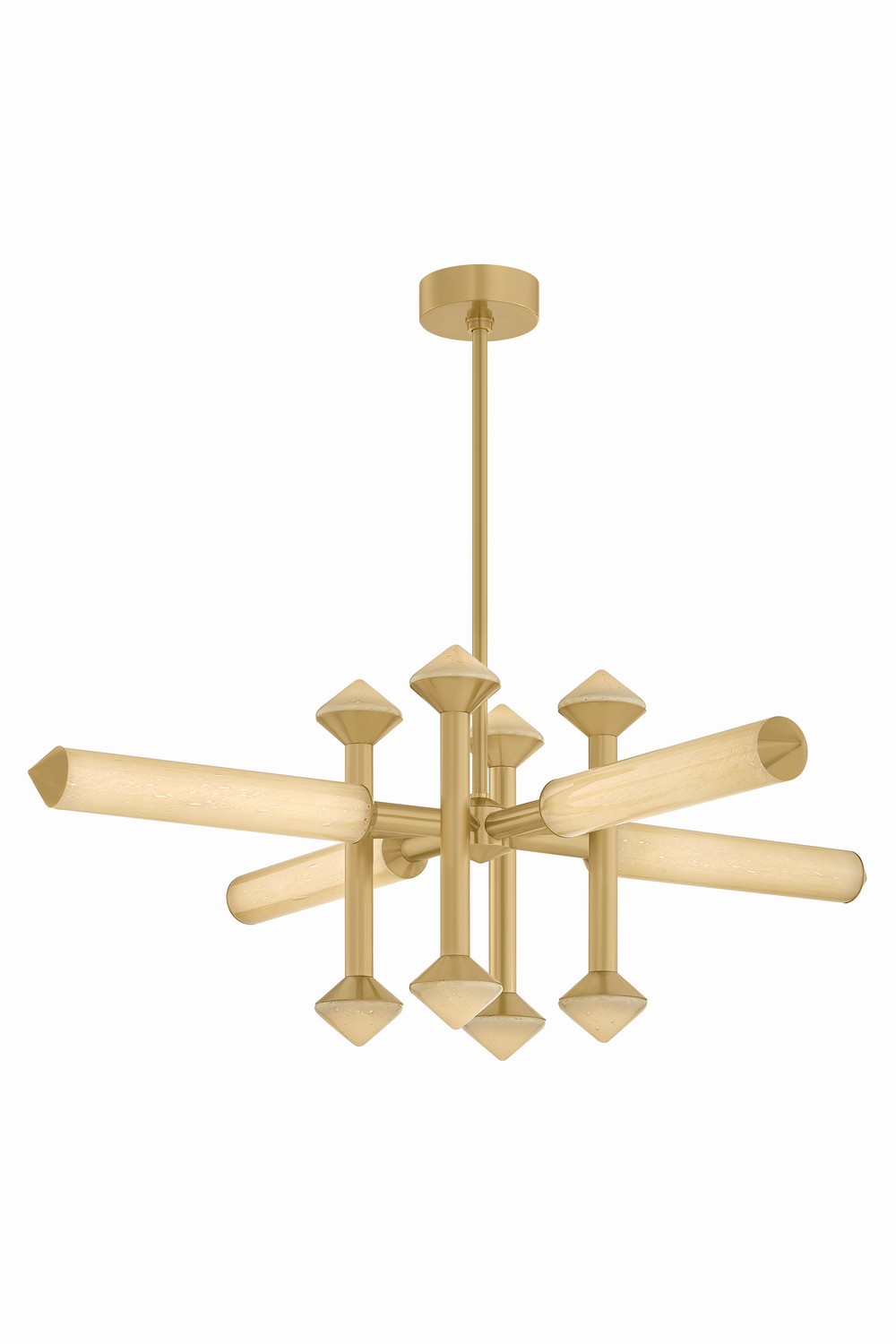 Vintage Brass LED Chandelier from the Hydra Collection