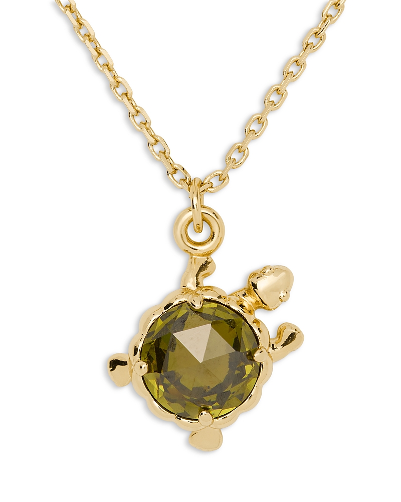 Secret Garden Cubic Zirconia Turtle Pendant Necklace, 16-19