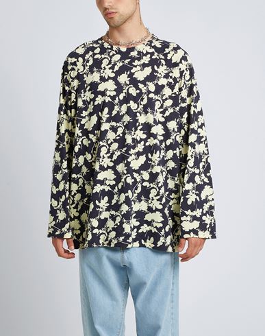 Printed Cotton Long Sleeves Tee Man T