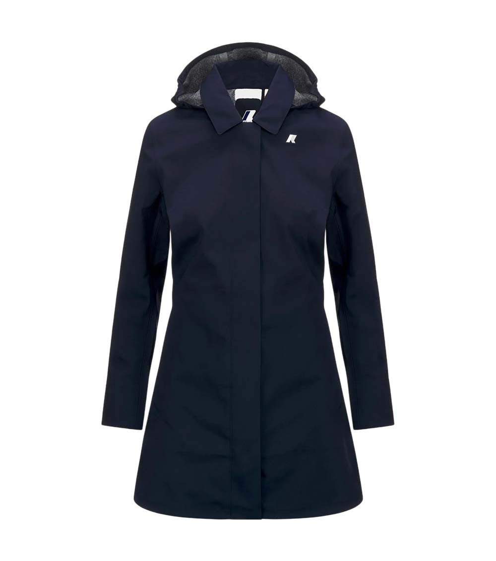 Blue Solid Shirt Collar Jacket