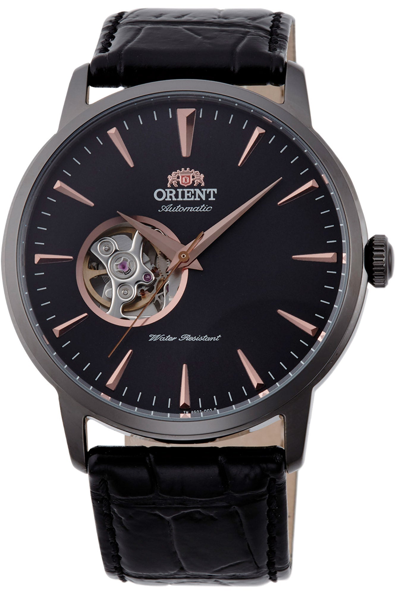 Open Heart Automatic Watch — Black
