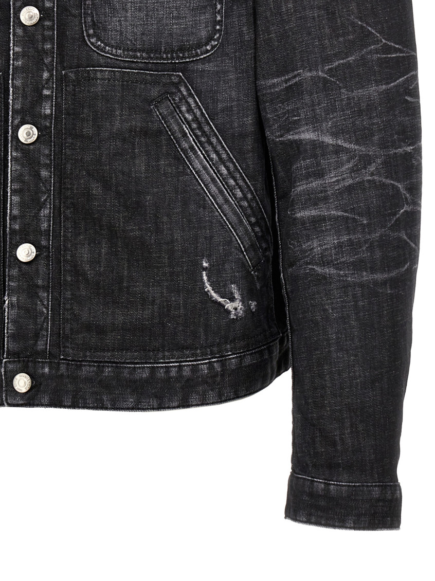 -Boxy Jean Giacche Nero-Uomo