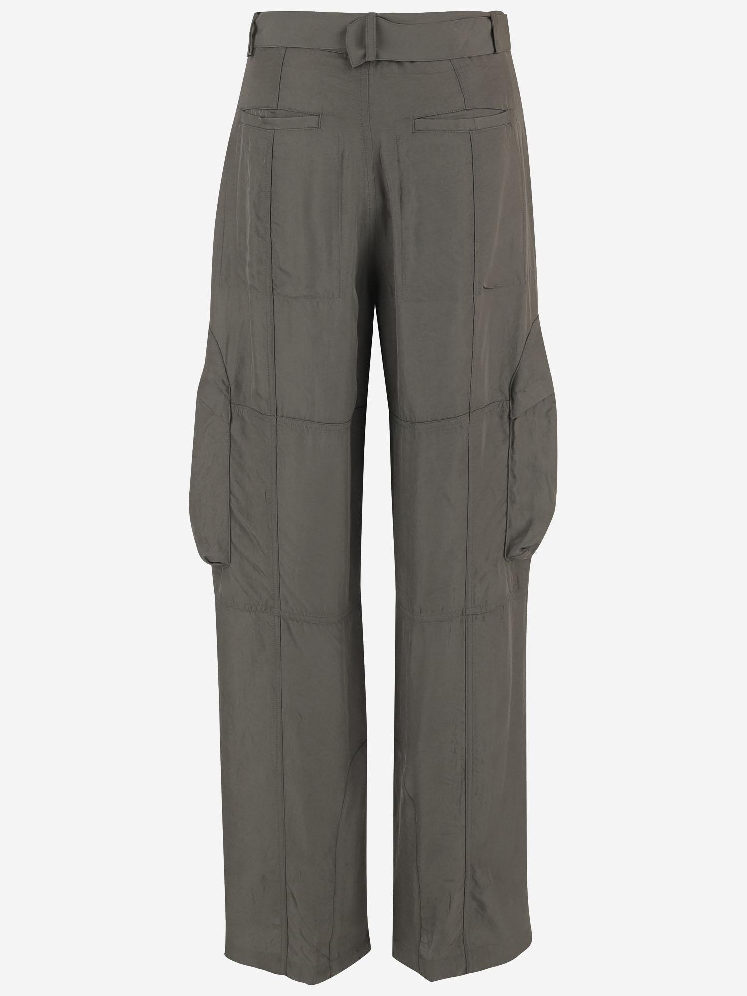Multipocket Acetate Trousers — Khaki