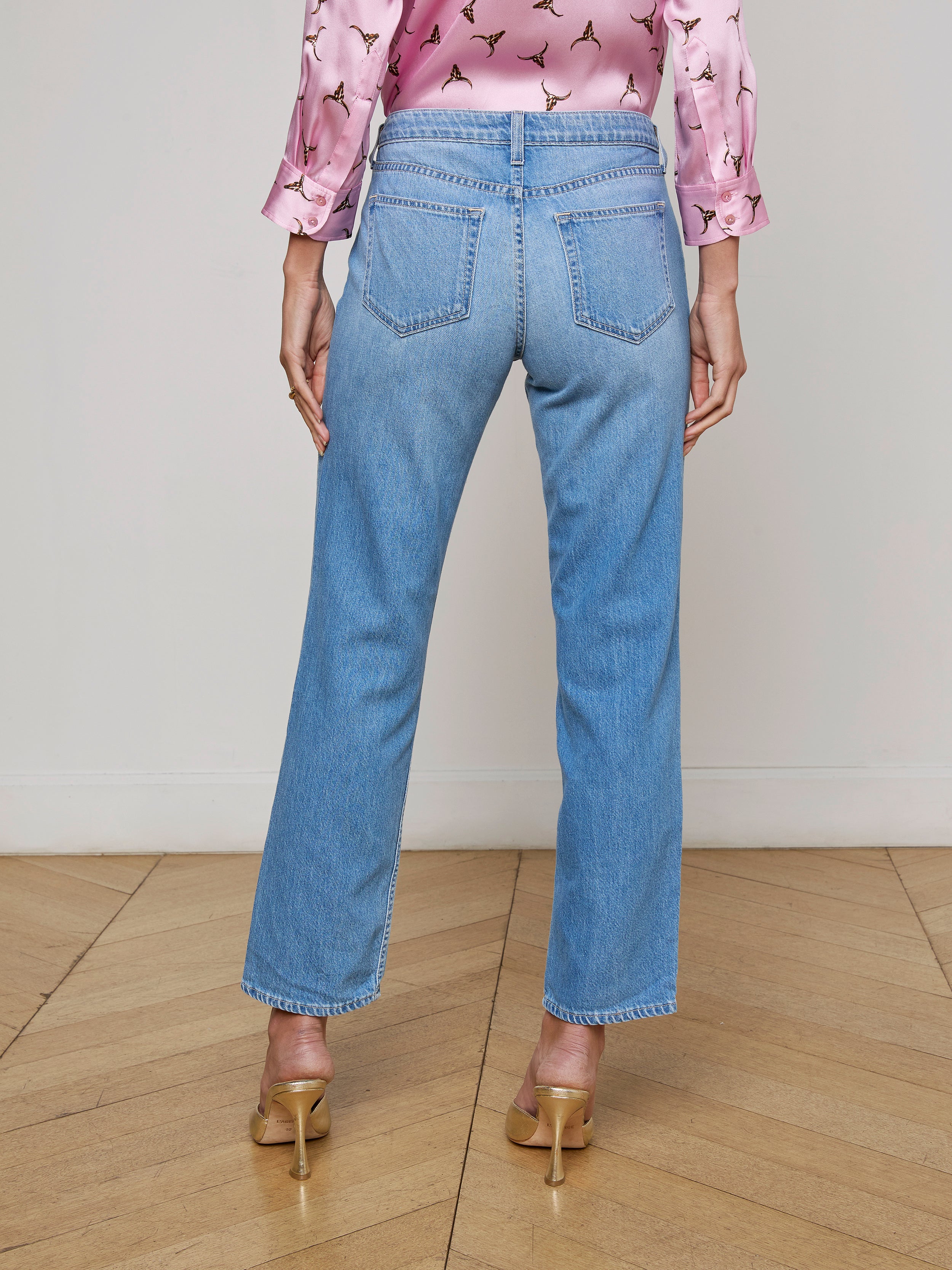 Nevia Slouchy Straight-Leg Jean In Caster