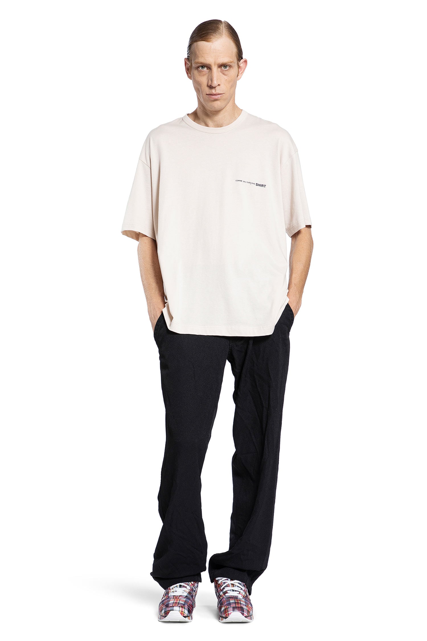 MAN BEIGE T-SHIRTS & TANK TOPS