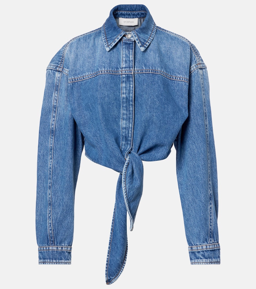 Pevera cropped denim shirt