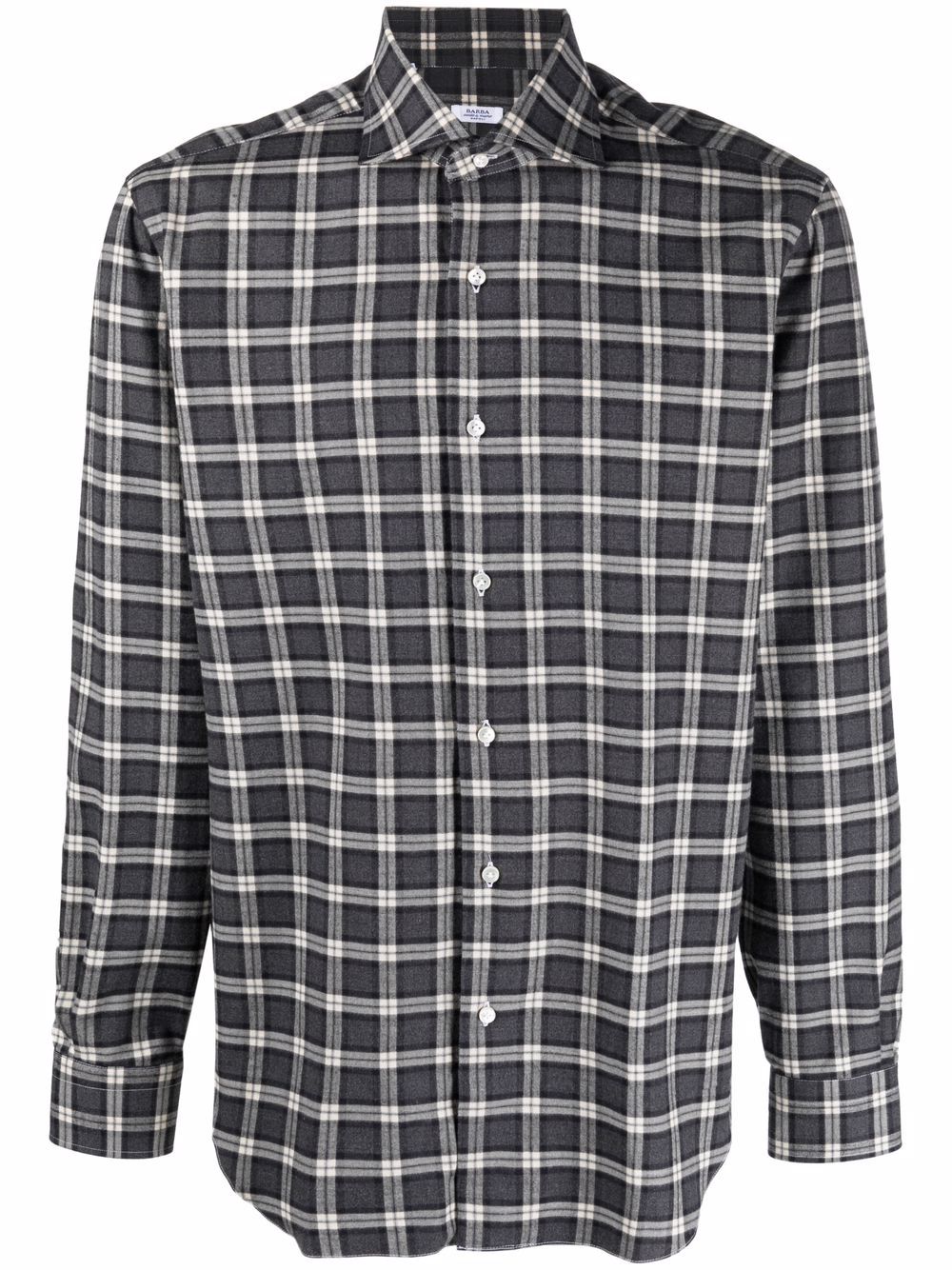 Plaid-check print shirt - Grey